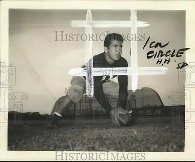 1941 Press Photo Football Player Tony Calvelli Near Moffett Field Hangar • $23.88