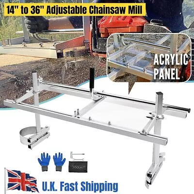 Chainsaw Mill 14 -36  Guide Bar 0.2 -11.81  Cutting Thickness W Plexiglass Plate • £66.99