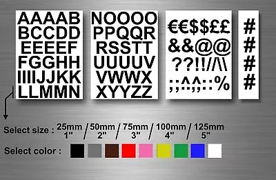 Self Adhesive Stickers Numbered Vinyl Letters Alphabet ABC UPPER 1 2 3 4 5'' Car • $20.34