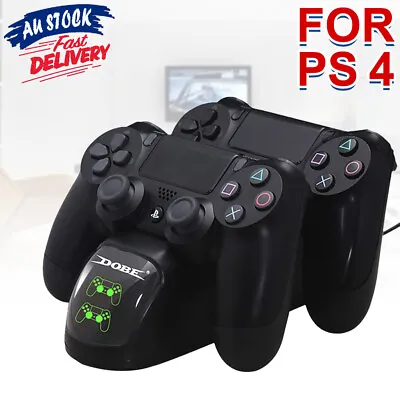 $20.98 • Buy DOBE PS4 Dual 4 Charging Docking Station Charger LED Controller Shock