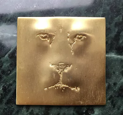 Vintage JJ Jonette Gold Tone Square Lion Face Brooch Pin  • $18.95