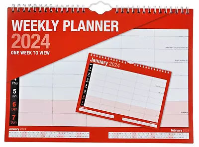 2024 Weekly Planner Calendar Staff Rota Family Organiser 1 Week To View W2W • £4.99