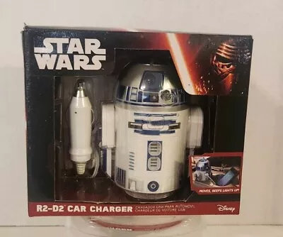 Star Wars R2-D2 12v Car Charger 2x USB Ports Thinkgeek Tested Lights Sound R2d2 • $30