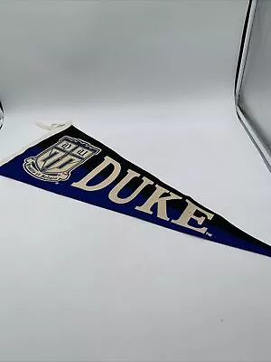 Vintage Duke University Blue Devils 1960s Soft Felt College Pennant Flag 29 Inch • $29.95