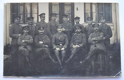 WWI Germany Military Army Officers Group Photo Iron Cross Ribbons Moustache • $14.99