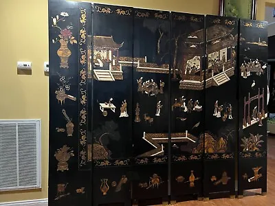 Vintage Handpainted Asian Screen / Room Divider（6 Pieces） • $210