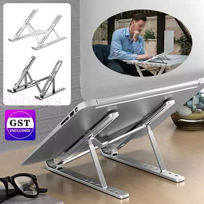 Ergonomic Portable Adjustable Metal Laptop Stand Foldable Desktop Tripod Tray • $13.86