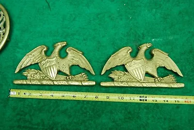 2pc Pair Spread Eagle Brass Trivets Virginia Metal Crafters Co 1952 Vintage • $30