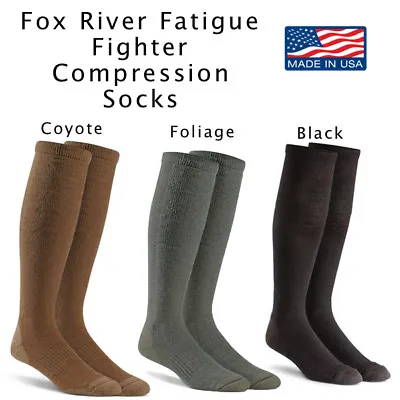 Military Marching Sock FATIGUE FIGHTER Compression Boot Socks FoxSox US MADE NEW • $17