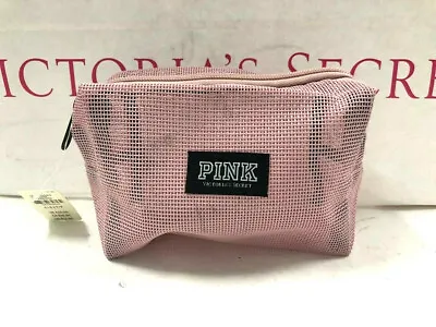 Victoria's Secret Pink Cosmetic Makeup Travel Case Pink Mesh NWT • $17.95