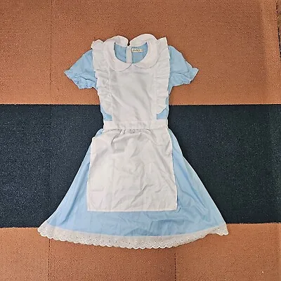 Alice In Wonderland Dress Halloween Costume Girls Sz 150 12 Large Blue Stain J1a • $14.99