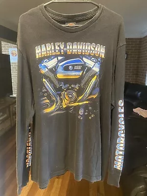 Men's Vintage Harley Davidson Long Sleeve Shirt Fraser Australia - Size Large • $50