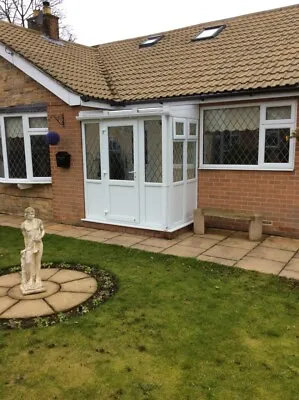 White Double Glazed Upvc Front Porch With Panels 3.3ft X 7ft • £1350