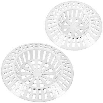 £2.23 • Buy WHITE SINK STRAINERS 1.5  / 1.75  Plug Hole Basin Bath Cover Hair Catcher Filter