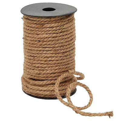 100 Feet 5mm Thick Twisted Nautical Rope For Crafts And Gift Wrapping Brown) • $11.99
