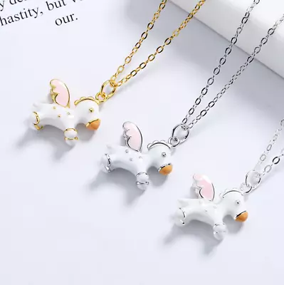 $18.95 • Buy 925 Sterling Silver Pegasus Horse Pendant Charm Necklace Mythical 18  Chain K99