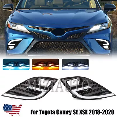 For Toyota Camry SE XSE 2018 2019 2020 Fog Lamp LED Daytime Running Light Signal • $70.54