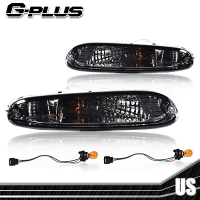 Fit For 90-97 Mazda MX-5 Miata Smoked/Chrome Front Bumper Signal Lights Set Of 2 • $19.88
