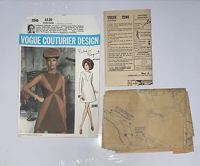 FF COMPLETE Vogue Couturier Design 2245 Federico Forquet Sewing Pattern Size 14 • $74.99