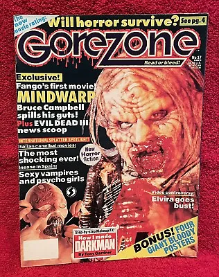 $13.99 • Buy GoreZone Magazine #17 1991 FANGORIA Mindwarp + Evil Dead!!!