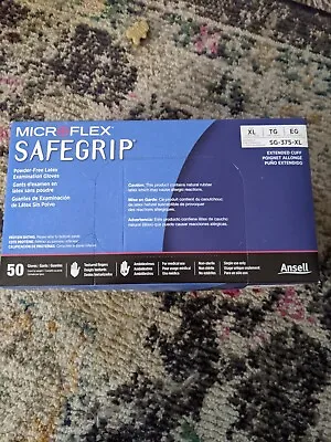 Microflex SafeGrip SG375-XL Powder Free Latex Gloves 50/Box Extra Large • $19