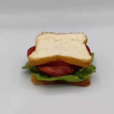 Vtg Realistic Faux Food BLT Bacon Lettuce Tomato Sandwich Fridge Magnet Rubber  • $16.99