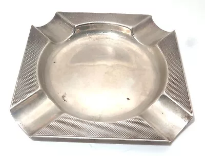 Vintage 925 Sterling Silver 1949 D. Bros Hallmark UK Engine Turned Ashtray  47g • $4.99