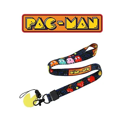 Pac Man Retro Gaming Lanyard - Collectible Vintage-Inspired Design • £4.49