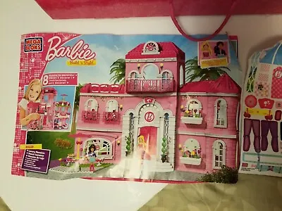 Mega Bloks Barbie Build 'n Style Mansion #80229 INCOMPLETE Sold For PARTS PIECES • $25.86