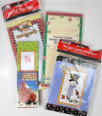 Mary Engelbreit Christmas Lot 10 Snowman Cards 2 List Note Pads Santa Bookmark • $22.99