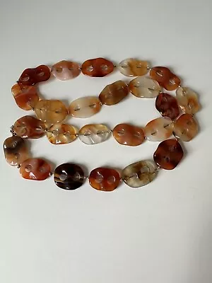 Antique Vintage Scottish Banded Agate Necklace  • £85