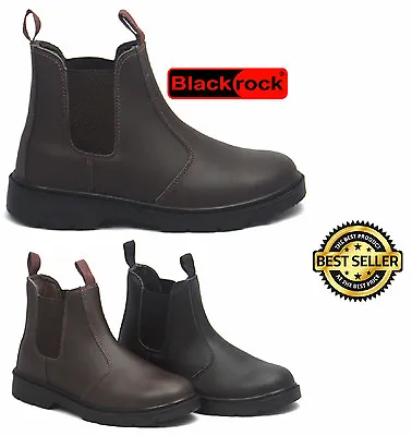 Mens Blackrock Dealer Boots Chelsea Leather Safety Work Steel Toe Cap Shoes Sz  • £25.49