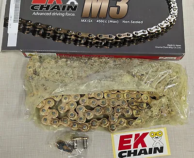 EK 520 M3 120 GOLD NON O-ring Racing CHAIN 8230 Lbs TENSILE STRENGTH Japan • $98.95