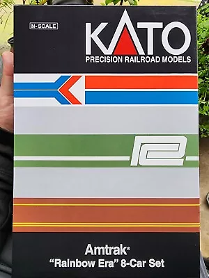 Kato 106-1971 N Scale Amtrak  Rainbow Era  8-Car Bookcase Set • $224