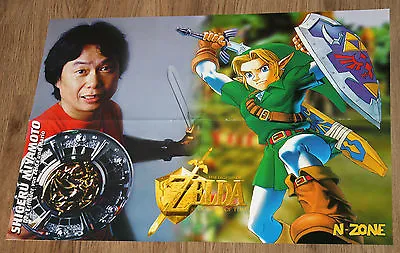 The Legend Of Zelda: Ocarina Of Time Shigeru Miyamoto Very Rare Poster 56x40cm • $80.93