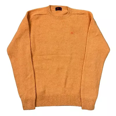 Robe Di Kappa Knit Jumper Vintage 100% Wool Sweater Orange Mens XL • £29.99