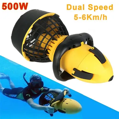 500W Electric Underwater Scooter Waterproof Dual Speed ​​Propeller Scuba Diving • $329.88