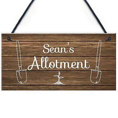 £5.99 • Buy Personalised Allotment Sign Hanging Garden Shed Summerhouse Sign Home Gift