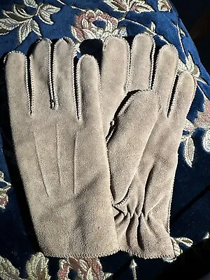 ARIS 115 Pile Lined Vegan Suede Leather Mens Gloves Beige Brown Size Medium NWOT • $20