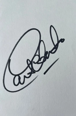 £55 • Buy Hand Signed White Card Of CARLOS TORRES, BRAZIL, FOOTBALL Autograph