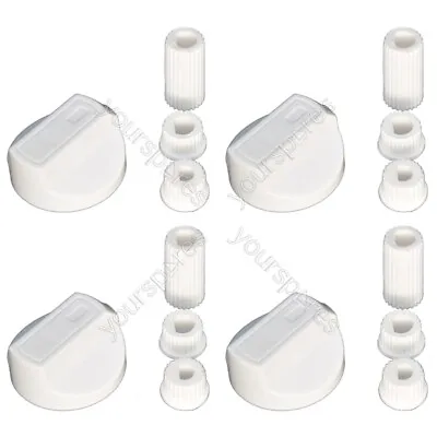 4 X Stoves New World & Belling Cooker Oven Hob White Control Knobs • £6.79