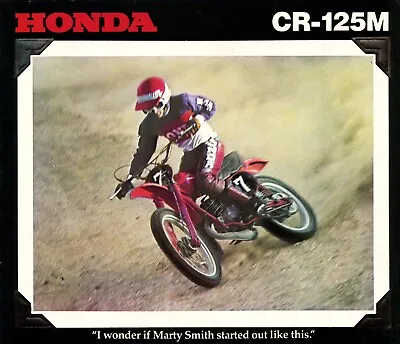 1978 HONDA CR125R Marty Smith Motocross CR 125 High Res. SCAN Of Brochure. • $9.99