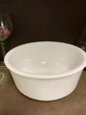 Vintage White Milk Glass Mixing Bowl 9 Inch Diameter • $6
