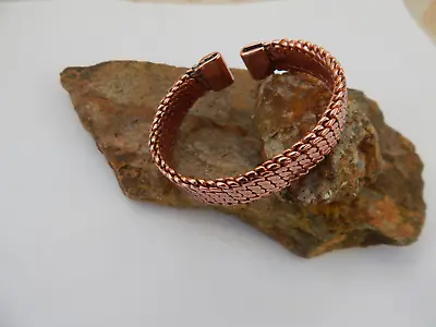 £9.95 • Buy Pure Copper Magnetic Healing Pain Relief Heavy Flat Bracelet/bangle