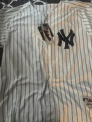 Majestic Authentic Size 54 Pinstripe NY Yankees  Babe Ruth Jersey #3 • $90