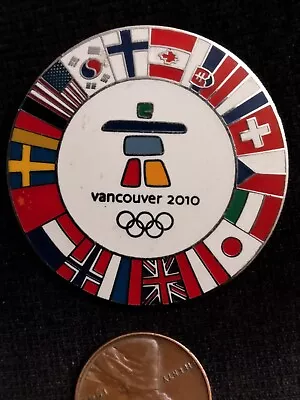 Vancouver 2010 Winter Olympics Logo Nations Flags Pin • $11.99