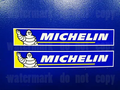 2x Michelin Tires Decals Stickers Autocollants SCCA MotoGP GSXR Logo Pick Size • $7.50