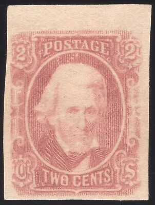 Confederate States CSA #8 2¢ Brown Red Top Margin Mint-OG-NH VF-XF Sound! • $95