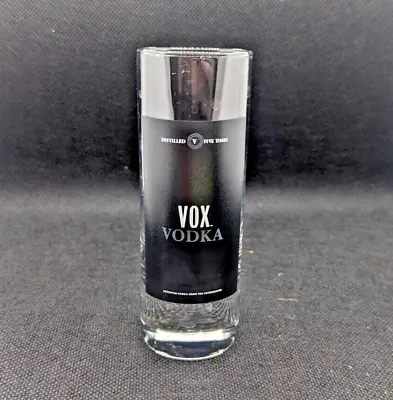 Vox Vodka Shot Glass 2.25 Oz. 4  Shooter Black And Gray Logo • $6