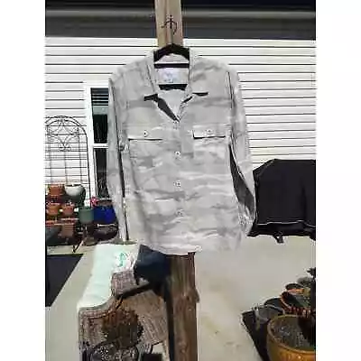 Rails Womens Linen Button Up Shirt Small S Desert Camo Everett Camouflage  • $44